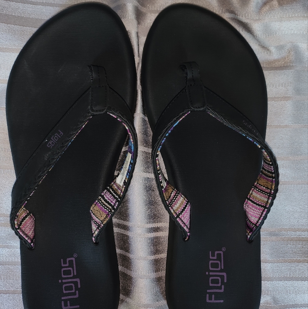 Flojos Women's Black Sandals Size 9